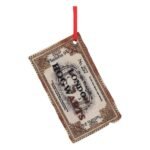 Décoration Sapin de Noël - Ticket Poudlard Express (9,5cm)