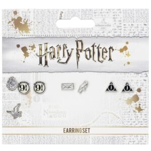Boucles d'oreilles Harry Potter - 9 3/4, Hedwige & Reliques
