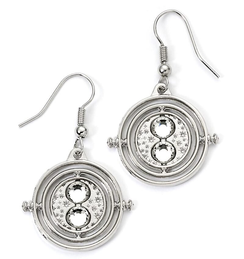 Boucles d'Oreilles Argenté - Retourneur de Temps